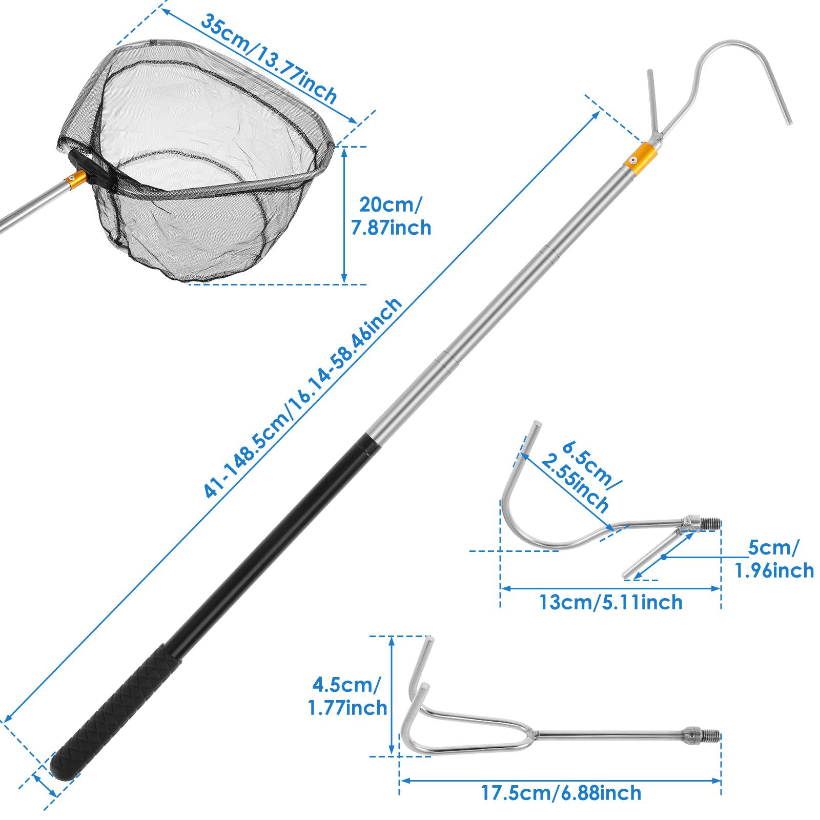 

Grabber Reacher Tool 58,5 дюймов Грузовой захват для грузовика с телескопической штангой Треугольные сетчатые карманные крючки Многофункциональный пикап