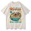 Nine Sols Yi Ramen T Shirt Fashion Men Aesthetic Funny Cute Cat Noodle T-Shirt Unisex High Quality Noodles Cotton Tees Shirts