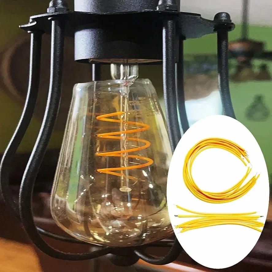 10PCS LED COB Flexible Ultra Slim Filament 3V Spiral Bulb Filament Retro Edison Bulb Lamp Parts Diode Lighting Strip Decoration