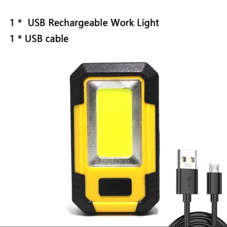 Portable LED COB Work Light Rechargeable Flashlight Power Bank Magnetic Waterproof Camping Foldable Lantern with Power Display