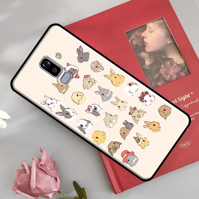 Cartoon Rabbit Bunny Cover For Samsung Galaxy J4 J6 Plus A6 A8 A7 A9 J8 2018 A3 A5 J1 J3 J7 J5 2016 2017 Case