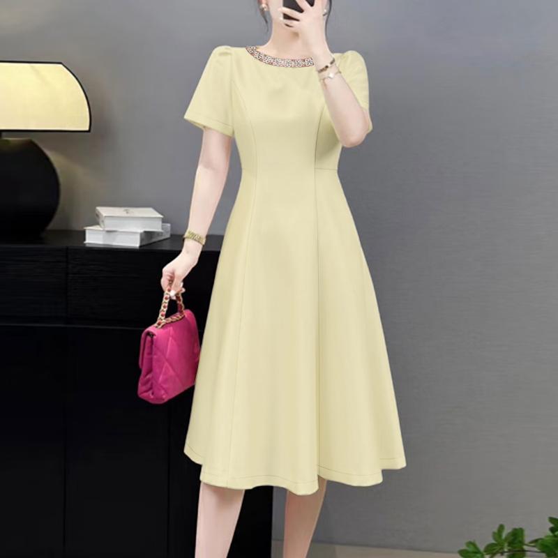 ZANZEA Women Casual Round Neck Short Sleeve Summer Dress