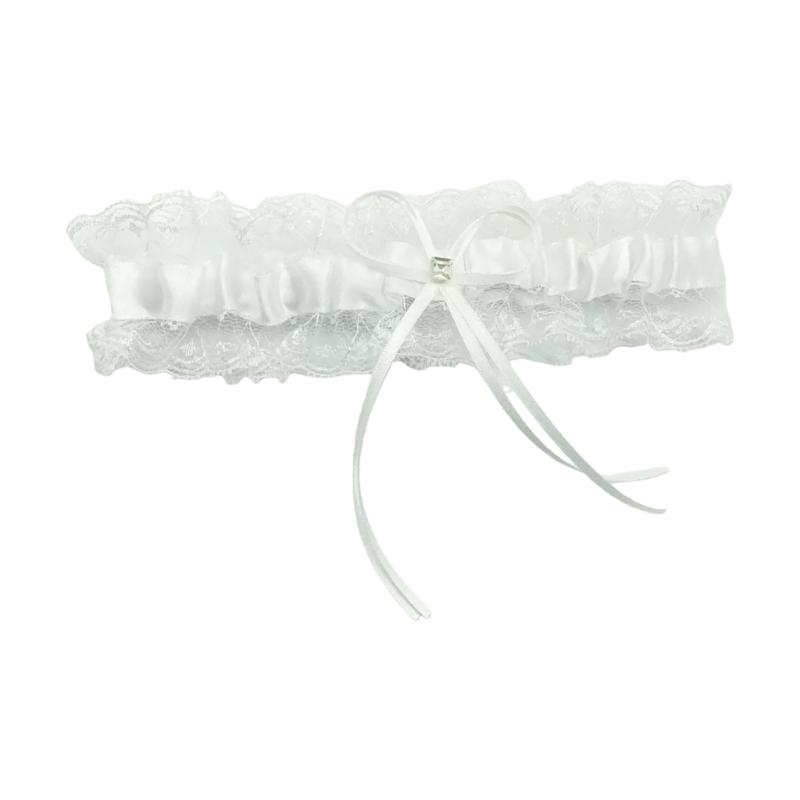 

Подвязки для ног Банты Розовый пояс для ног для женщин Уникальный аксессуар для костюма на вечеринку Цепочка на бедро Нижнее белье Свадебная подвязка для ноги белый