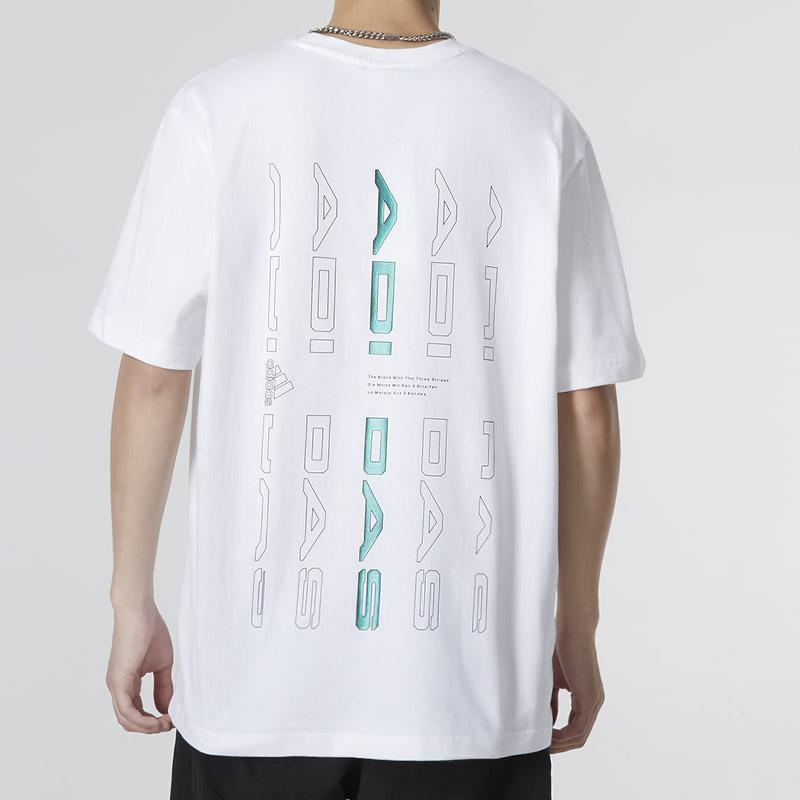 Adidas JF SS Tee 2 Logo Casual Round Neck Short Sleeve T-Shirt Men Tops White HM2979