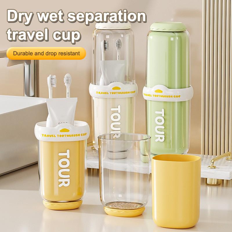 Toothbrush Storage Box Portable Mouthwash Cup Toothpaste Storage Box Toiletry Set Travel Supplies Portable Toothbrush Cup