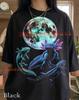 Axolotl Cosmic Moon Space Galaxy Comfort Colors® Tshirt, Amphibian Lover Glowing Salamander Starry Universe Mystical Animal Nature Tee