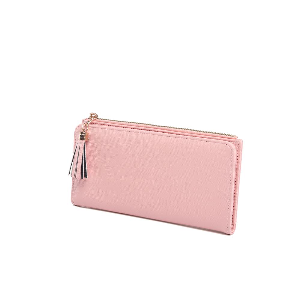 Geldbörse für Damen, Münzfach, Kartenhalter, Langes Modell, PU-Cover für Studentinnen, Niedlich Mini Diebstahlsicher, Integrierte Zwei-in-Eins Aufbewahrung