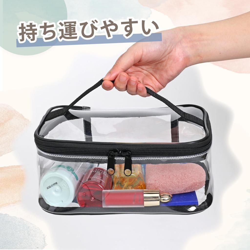 Astro Clear Pouch Vanity Pouch PVC transparent bag Transparent and visible contents Vanity case Large capacity Makeup Makeup Cosmetics Handheld