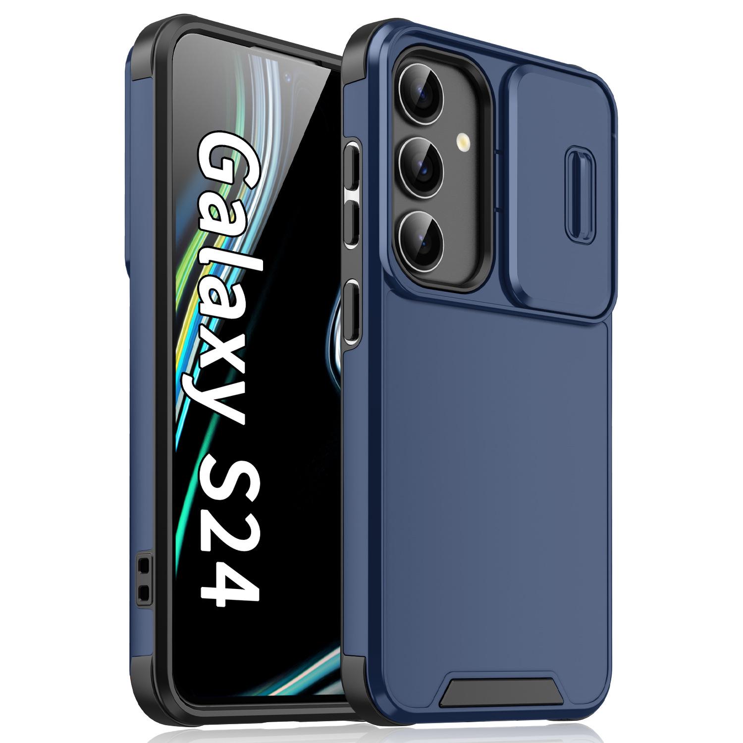 

Ударопрочный чехол-навигатор Samsung S25ULTRA/S24PLUS с окошком-слайдером A16 Защитная крышка A54 5G синий