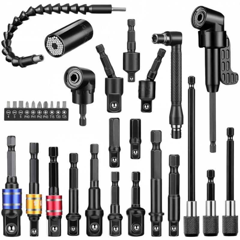 GeiBei 105° Bend Screwdriver Direction Changer with Hex Shank for Electric Drills