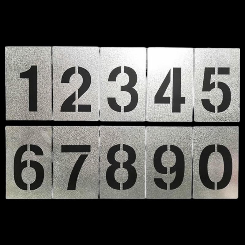 Jinsu Stainless Steel 0-9 Number Stencil Set