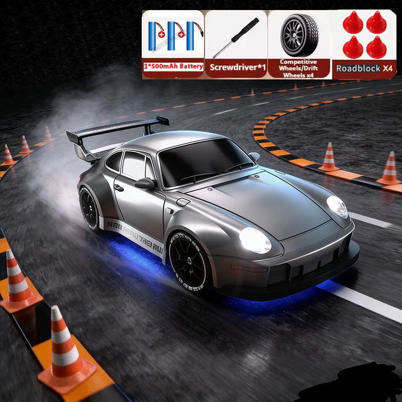 4WD RC Drift Car With LED Light 2.4G Radio 20KM/h High Speed Remote Control Racing Cars Vehicle Model Toy Gift for Boy Girl Kid
