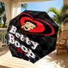 Betty Boop Print Automatic Open Close Umbrella, Portable Foldable Umbrella, for Outdoor Commute Camping Trip, Ideal Birthday Gift
