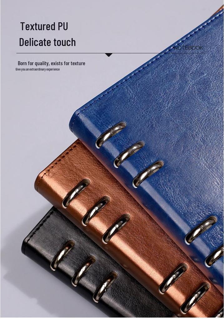 Custom B5 9-Hole Loose-Leaf Notebook with Logo Print for Business Meetings