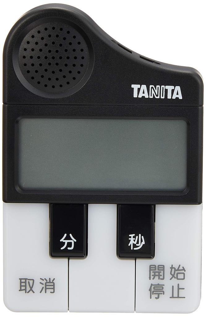 Tanita Study Timer with and BK Magnet, Melody, Notifications, Black, TD-382