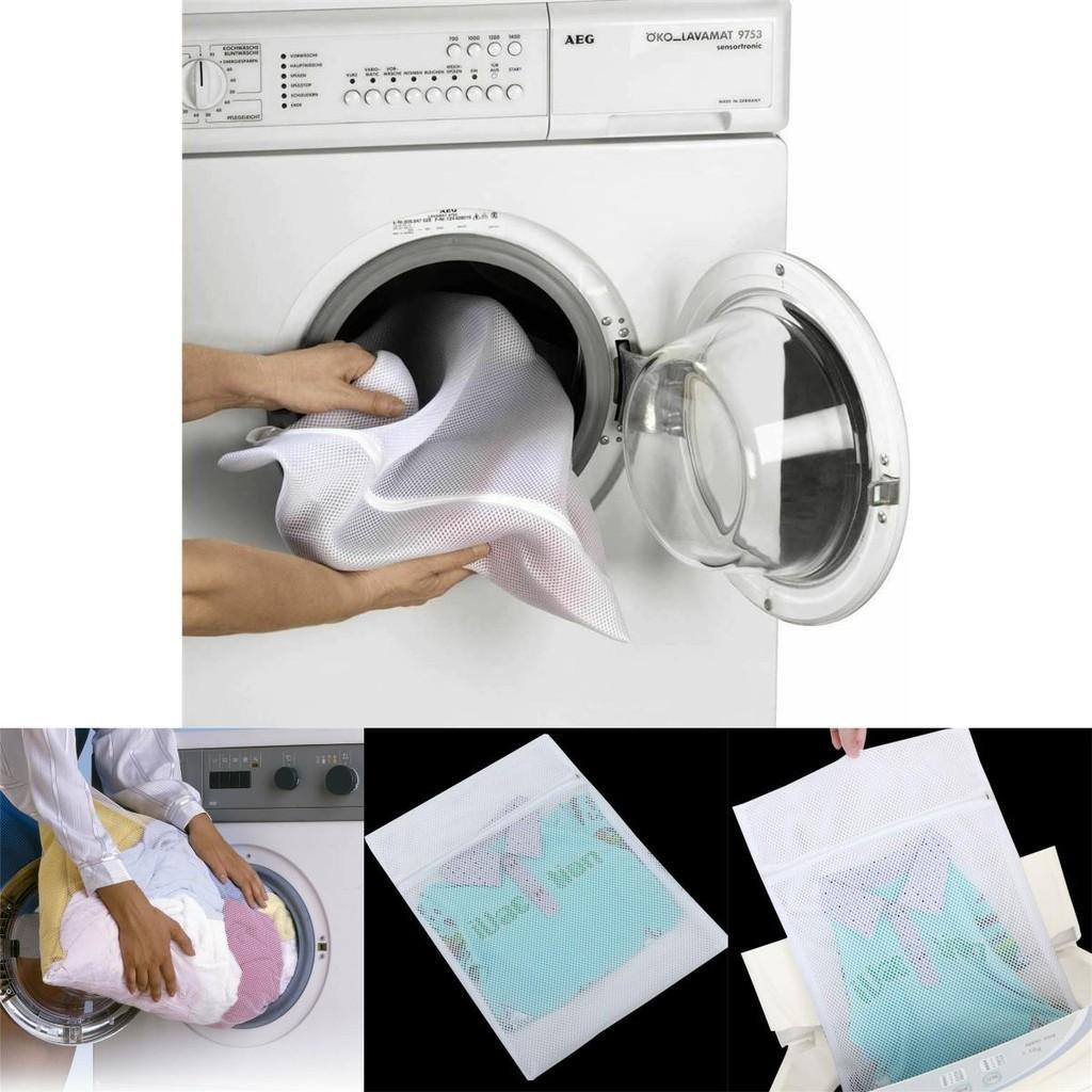Large Size Laundry Net Zipper Washing Bag For Delicate Clothes 50x60cm Mesh Fabric
