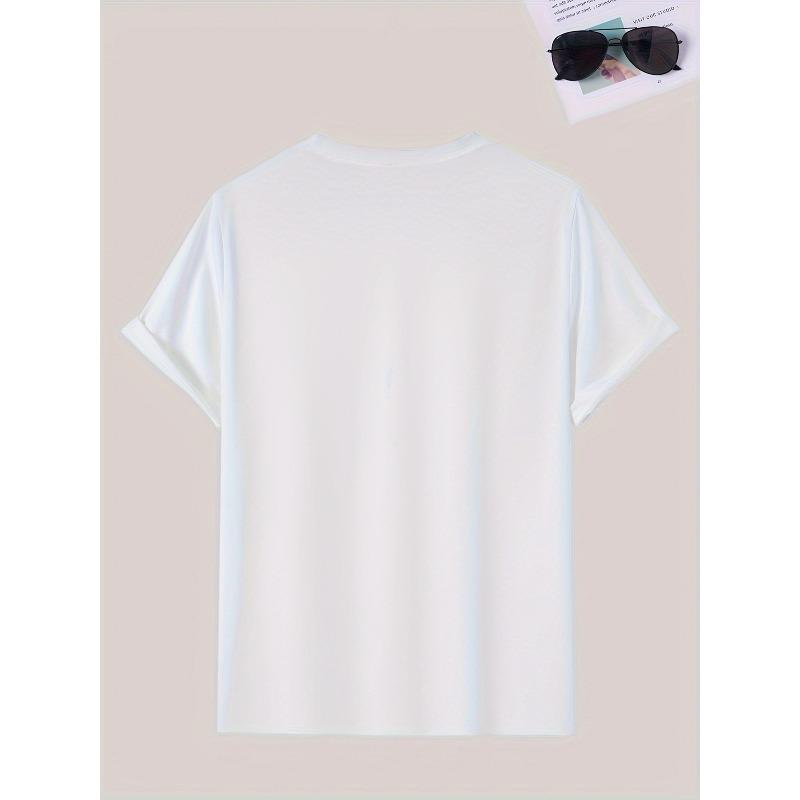 European Sizes Summer Men'S Fashion Short-Sleeve T-Shirt with Letter Pattern Print