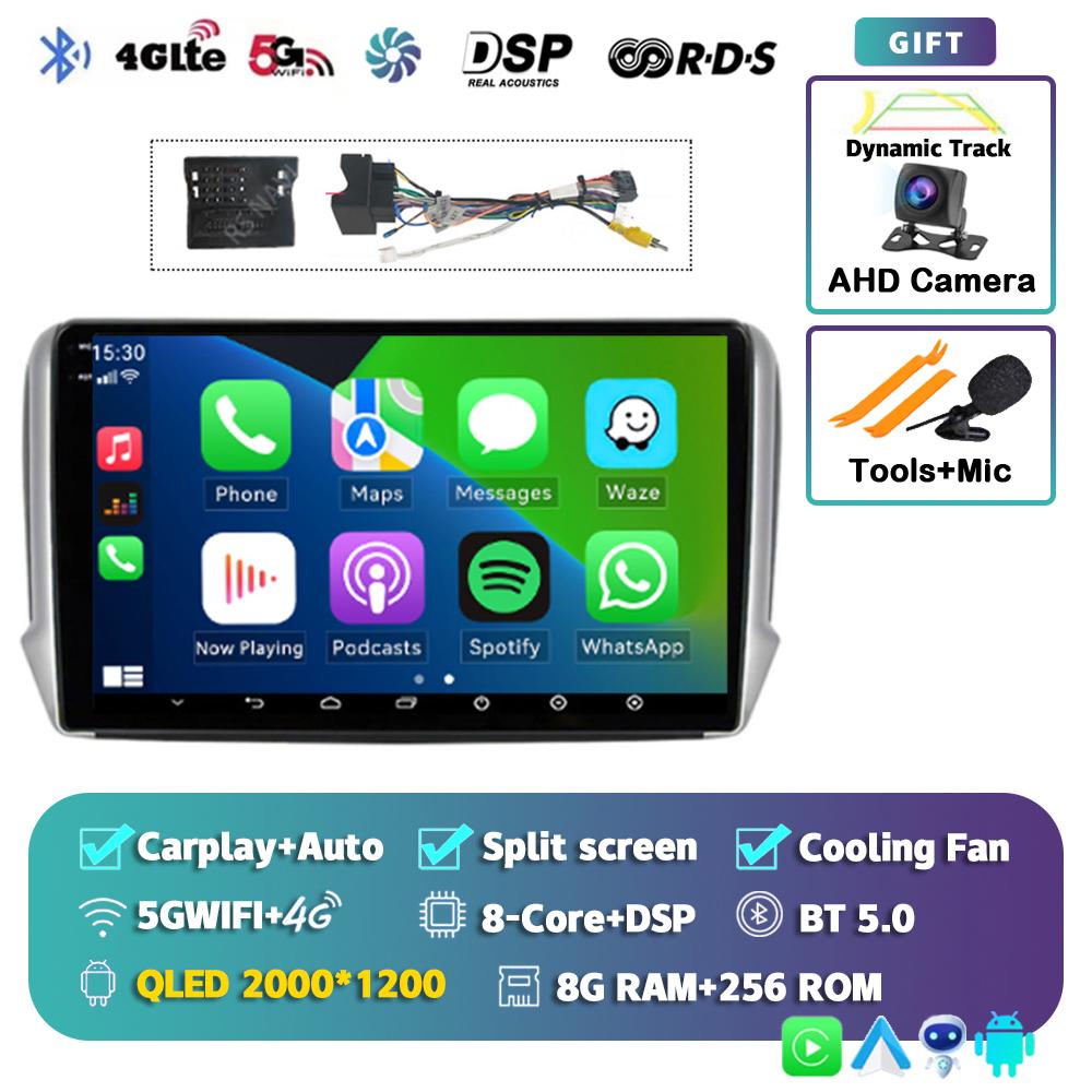 Android 14 Navigation Multimedia Player For Peugeot 2008 208 Series 2012 2013 2014 - 2018 Carplay Auto Stereo BT video Car radio