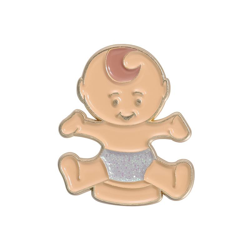 

Креативная и красочная мультяшная брошь для двойняшек, причудлиливая металлическая булавка, идеально подходящая для аксессуаров, для детей QHXZ1126