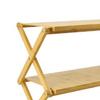 Wooden Foldable Shelf Multi Layer Space Saving Powerful Load Bearing Portable Storage Rack for Outdoor Camping 4 Layers