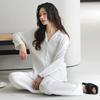 New Pajamas Women's Spring, Autumn and Summer Double-layer Gauze Pure Cotton Long-sleeved Korean Version of High-end Loungewear Small Man Suit