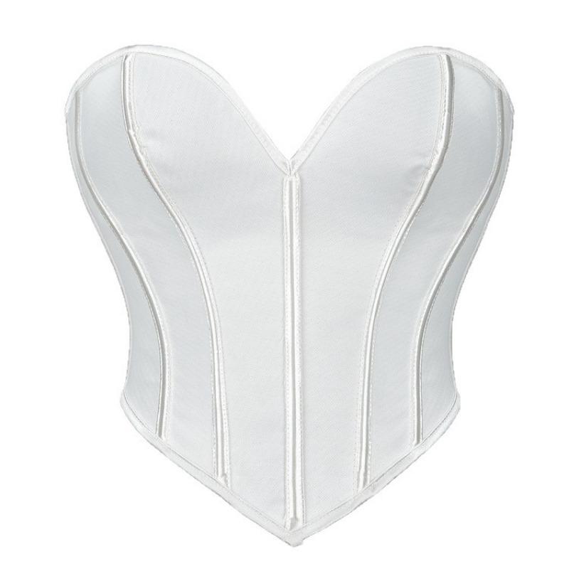 Women S Black Matte Strapless Sexy Fitted Corset Top