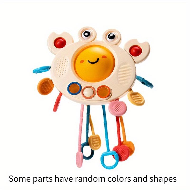 Crab Toy Kids Montessori Sensory Development Educational Toys Pull String Finger Grasp Training Early Learning Toy Teething