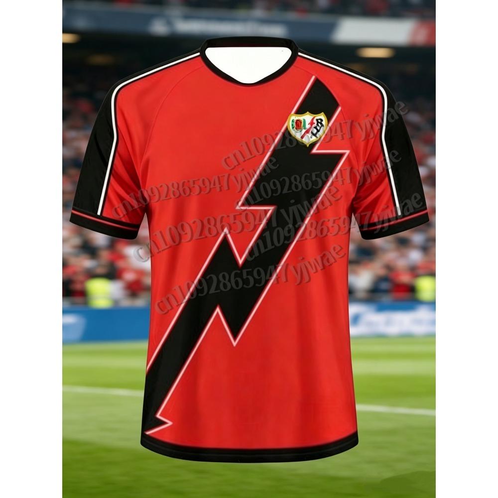 25-26 Bărbați Rayo Vallecano Tricou Fotbal Copii Adulți Tricou Y2K Stil Stradal Uscare Rapidă Antrenament Fitness Top Sport Tricou Fotbal