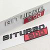 3D ABS Car Fender Side Badge Sticker Logo BITURBO 800 Emblem Decals For Mercedes Benz AMG Brabus Auto Letters Accessories