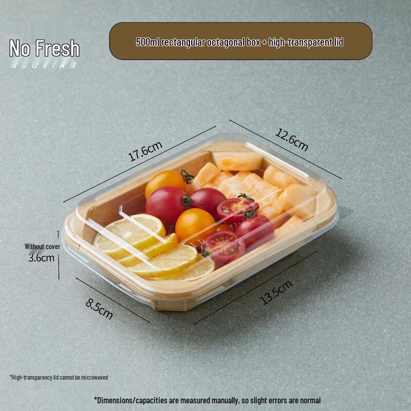 Eco-friendly Kraft Paper Disposable Food Containers