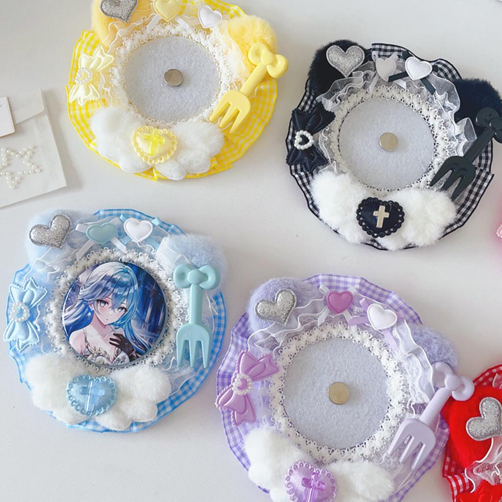 Multifunctional Lace Brooch Showcase Stand Handmade Pin Holder Badge Accessory Filled Tray Base for Fashionable Women