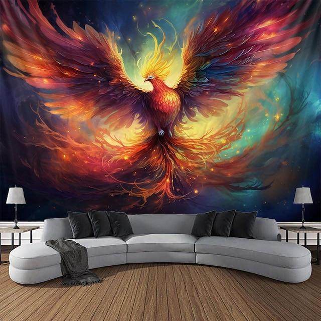 Tapestry large wall painting with the image of the animal Phoenix 75x100