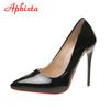 Fashion Aphixta 2025 Spring Super High 12cm Stiletto Heels Pumps Women Shoes Pointed Toe Florescence Patent Leather Office Thin Heel
