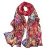 High Quality 100% Silk Scarf Shawl Hijab Wrap Women Hand Roll Edge Spring Summer Beach Scarves