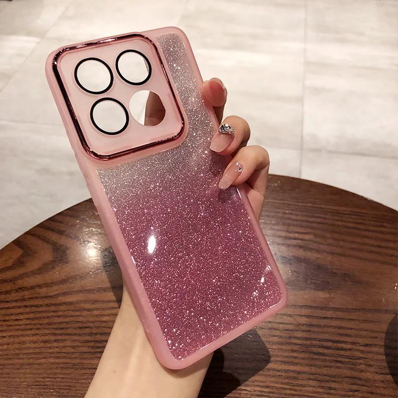 Glitter Electroplated Soft Silicone Phone Case For Xiaomi 17 ProMax 15/14 Pro Ultra 15T/14T/13T Pro POCO F7/X7/M7 Cover