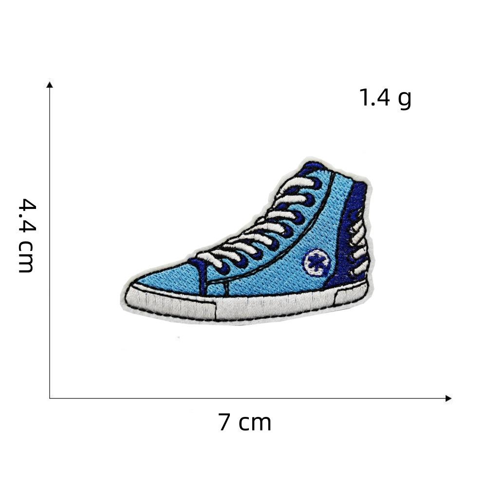 Personalized Blue Series Cloth Sticker Graffiti Decoration Cartoon Guitar Suitcase Computer Embroidery Hot Melt Adhesive Sticker
