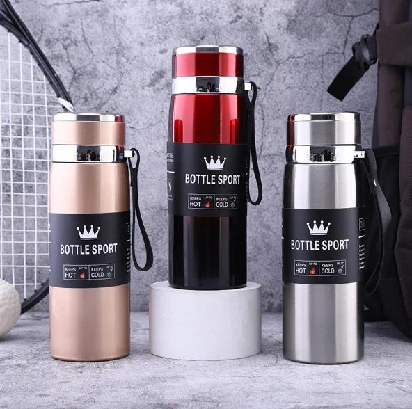 1000ml Thermal Water Bottle Thermos Vacuum Flask Double Stainless Steel Coffee Tea Insulated Cup Leakage-proof for Office