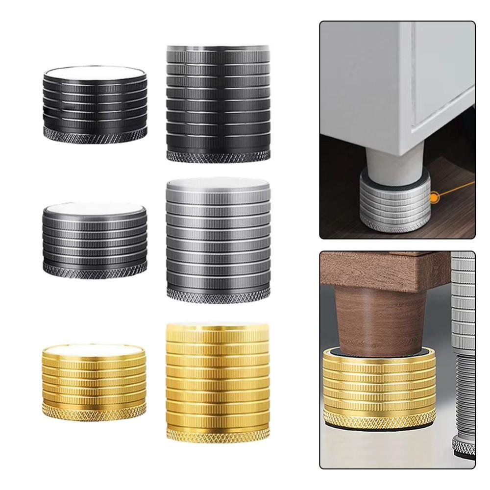 Non-Slip Furniture Leg Booster Pad Leveling Adjustable Feet Height Increaser Bed