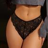Women Sexy Lace Lingerie Temptation Low-waist Panties Embroidery Thong Transparent Hollow Out Underwear Female G String