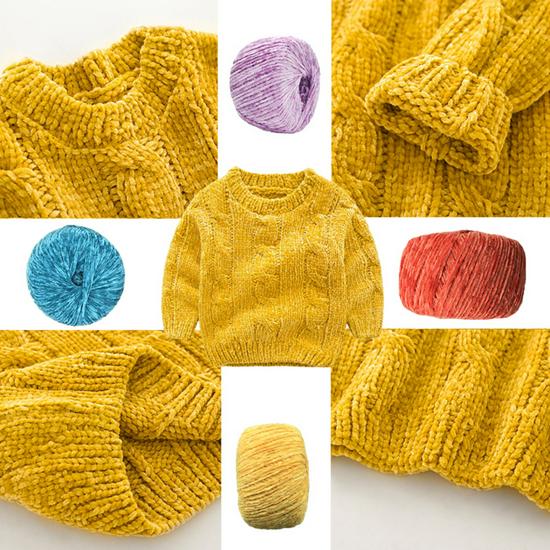 Ice Silk Chenille Plush Baby Yarn for Sweater Coats