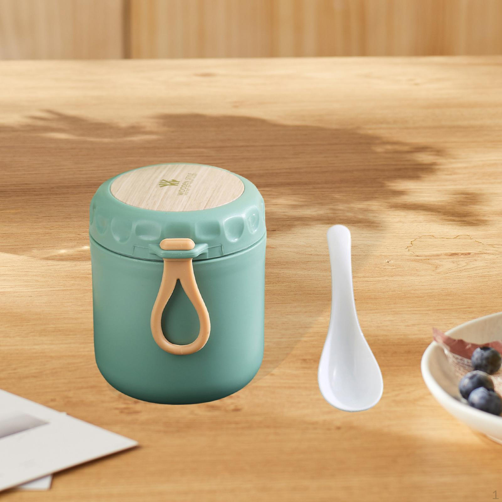 

Банка для супа 400 мл с крышкой для взрослых и детей, герметичный контейнер для путешествий, школы зелёный