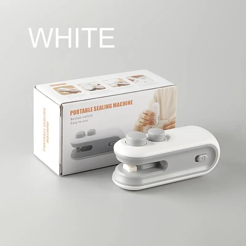 

Мини-машина для запечатывания 2 в 1, USB-перезаряжаемый термосварщик, пластиковая упаковка, пакет для хранения, зажим для упаковки пищевых продуктов, ручной термосварщик пищевых продуктов белый