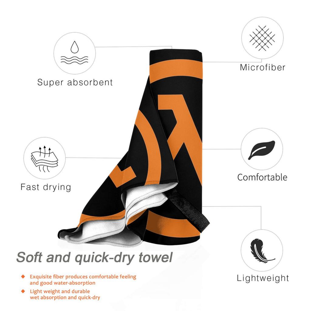 Half Life Lambda Beach Towel Soft Microfiber Quick Dry Absorbent Quick Towels For Bath