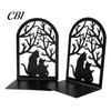 Bookends 1 Pair Metal Cat Book Ends, Cute for Shelves, Decorative Heavy Duty Support Stopper Home Office Desk Bookshelf Decor Non-slip Bookend