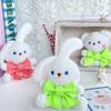 Cute Bow Bear and Rabbit Doll Pendant Cartoon Plush Toy Bag Keychain Doll