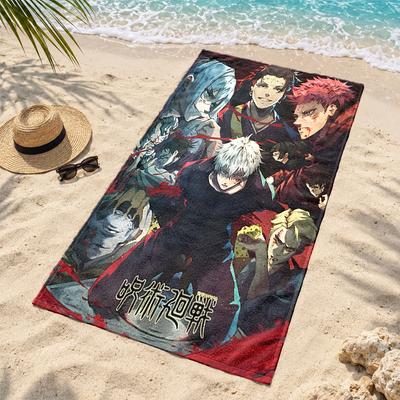 Jujutsu Kaisen Microfiber Beach Towel Quick Dry Sand Free Lightweight Beach Towels for Travel Swimming Camping