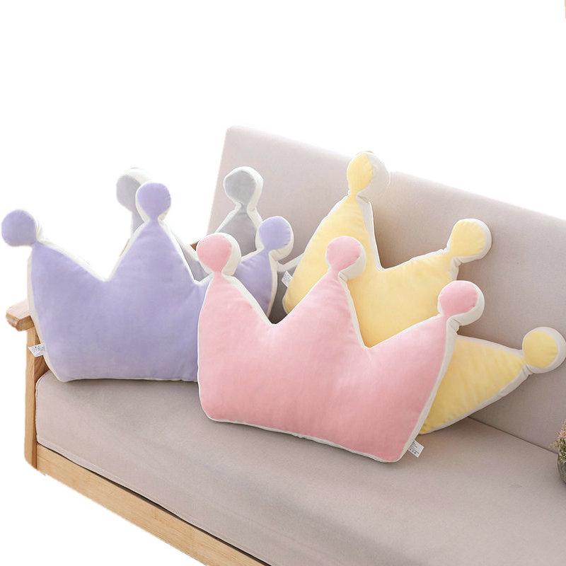 Soft Princess Crown Pillow Stuffed Sleeping Pillow Girl Room Sofa Decor Rainbow Cloud Star Celebrity Studio Cushion Gift for Her