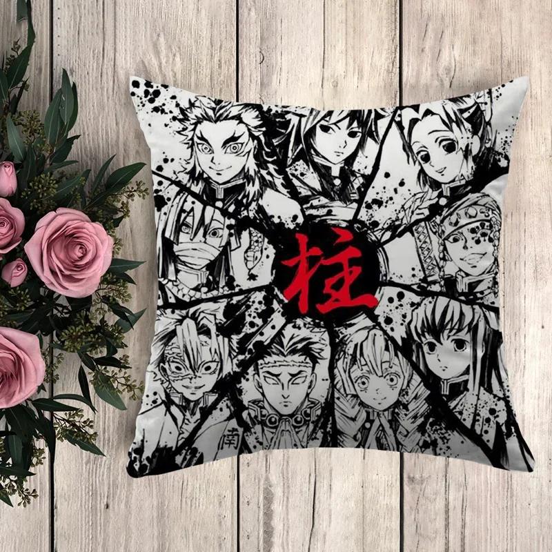 Kissen Demon Slayer Dekorative Kissenhülle Kissenbezug x Kissenbezüge Herbstdeko Sofakissen Bezüge für Bettkissen