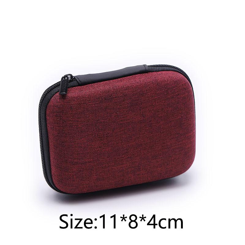Mini Portable Earphone Bag USB Cable Hard Bag for Airpods Earpods Headphone Ear Pads Wireless Bluetooth Earphone Storage Case