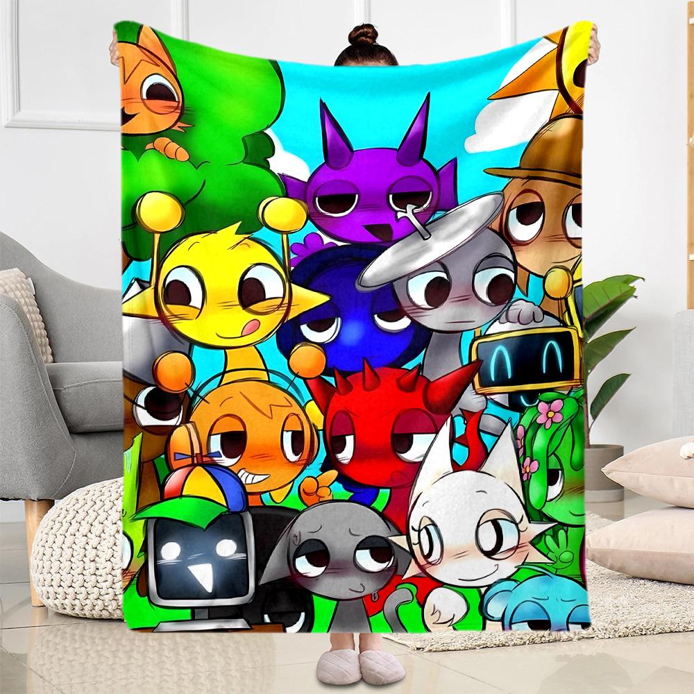 Rainbow Friends Adventure Blanket Comfortable Great for Bedding Sofa Seaside All-Season Use Stylish Decor Gift for Travel Home Birthdays